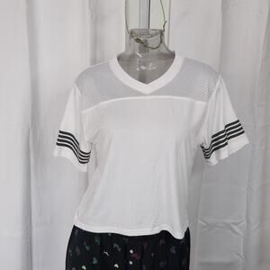 Flirtitude Active Short Sleeve White Jersey Top Size XS